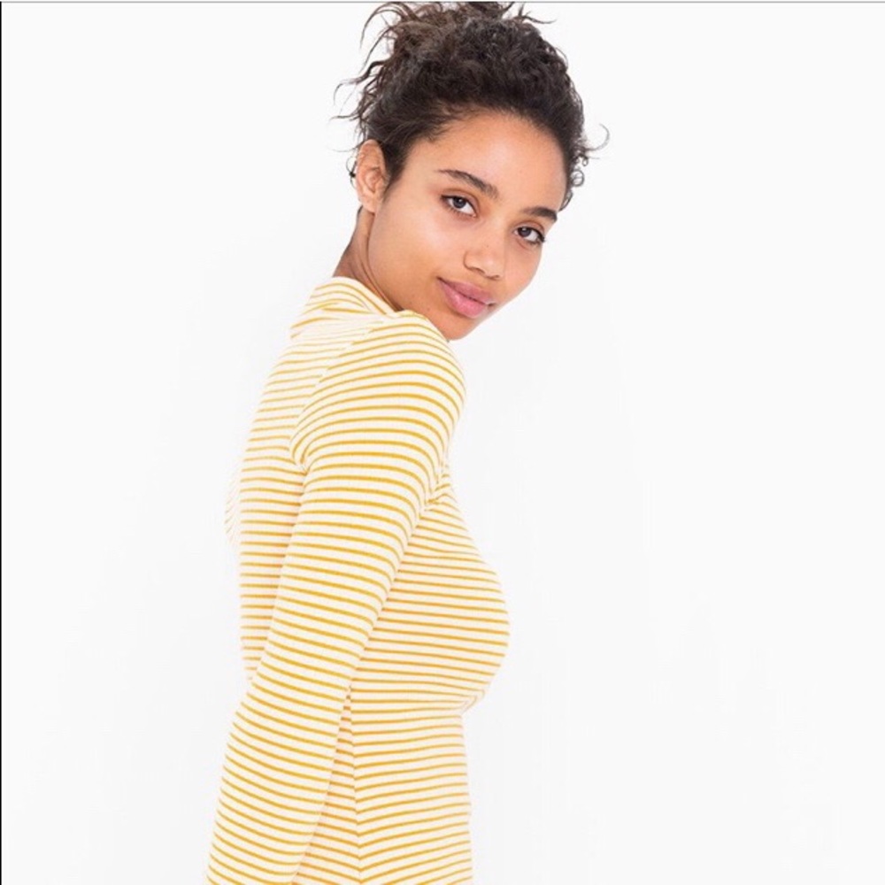American Apparel Rib  Mockneck Mini Dress